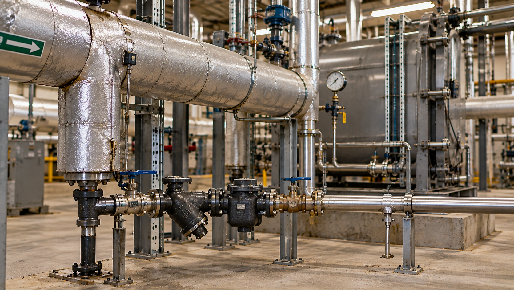 Steam system condition illustrating how drainage and condensate problems can affect connected equipment.